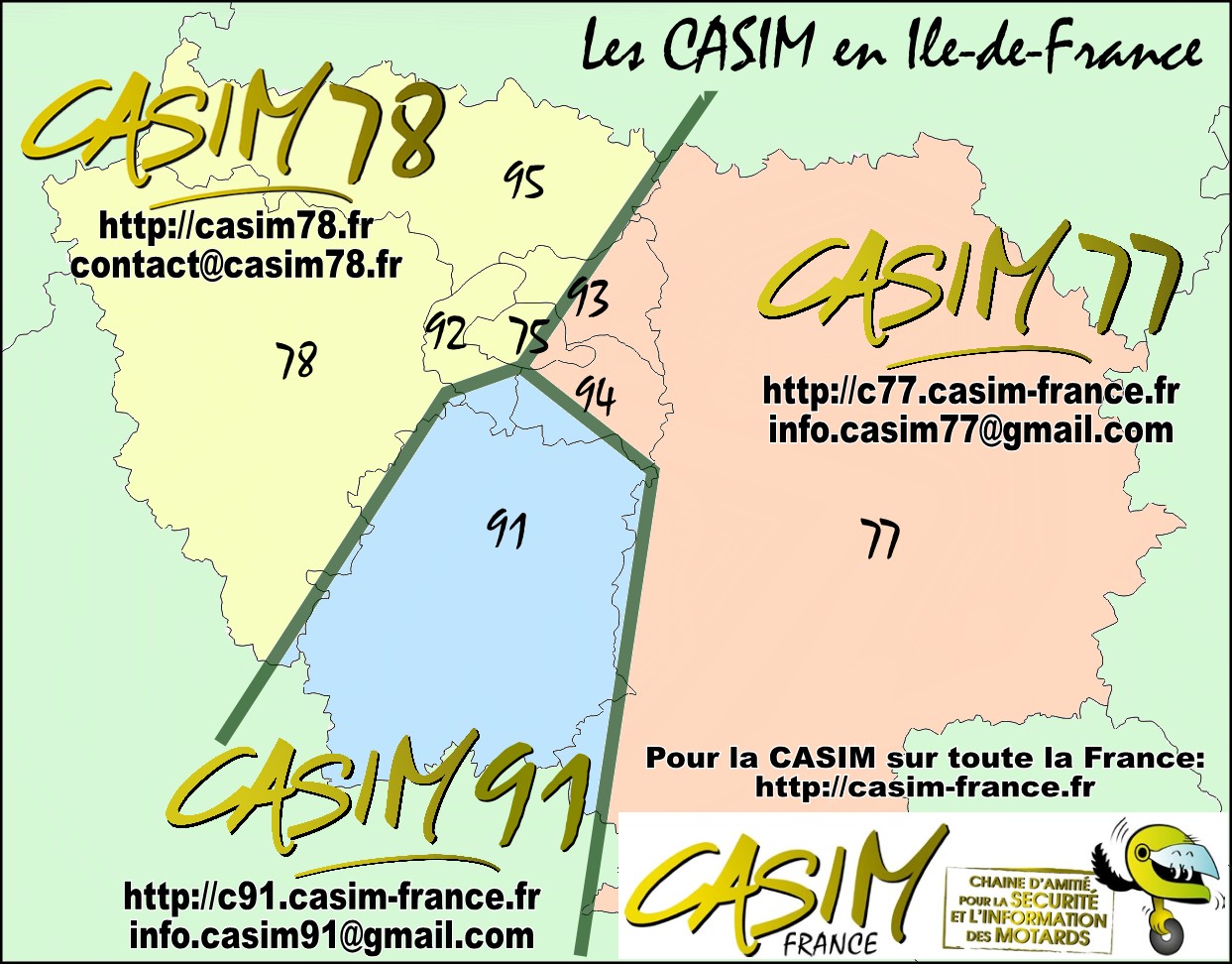 Les CASIM en Ile de France